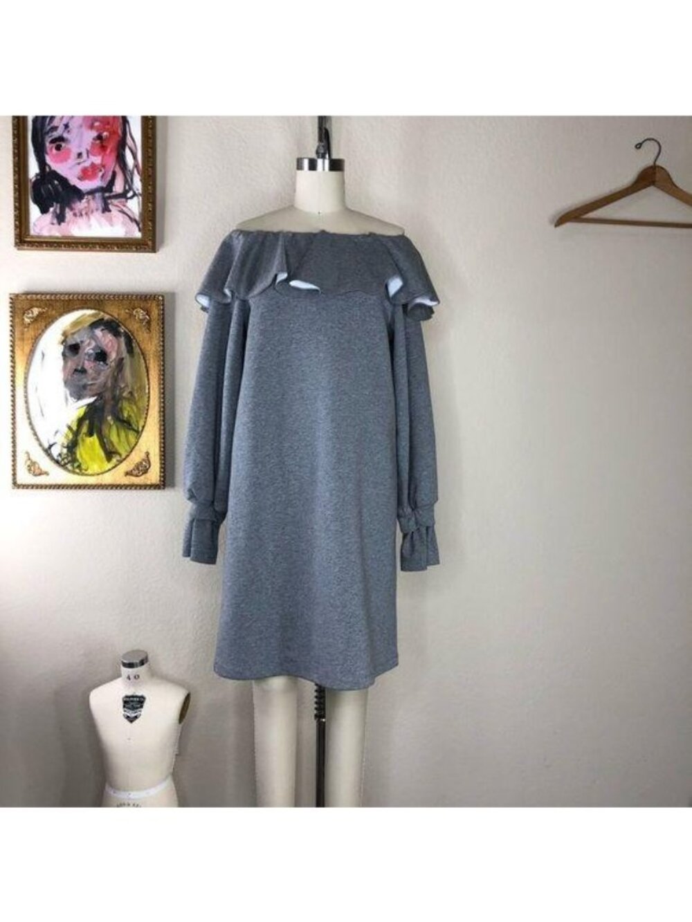 Opening Ceremony Gigi Flounce Sweatshirt Dress